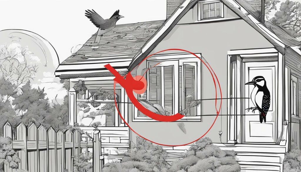 how to deter woodpeckers from house