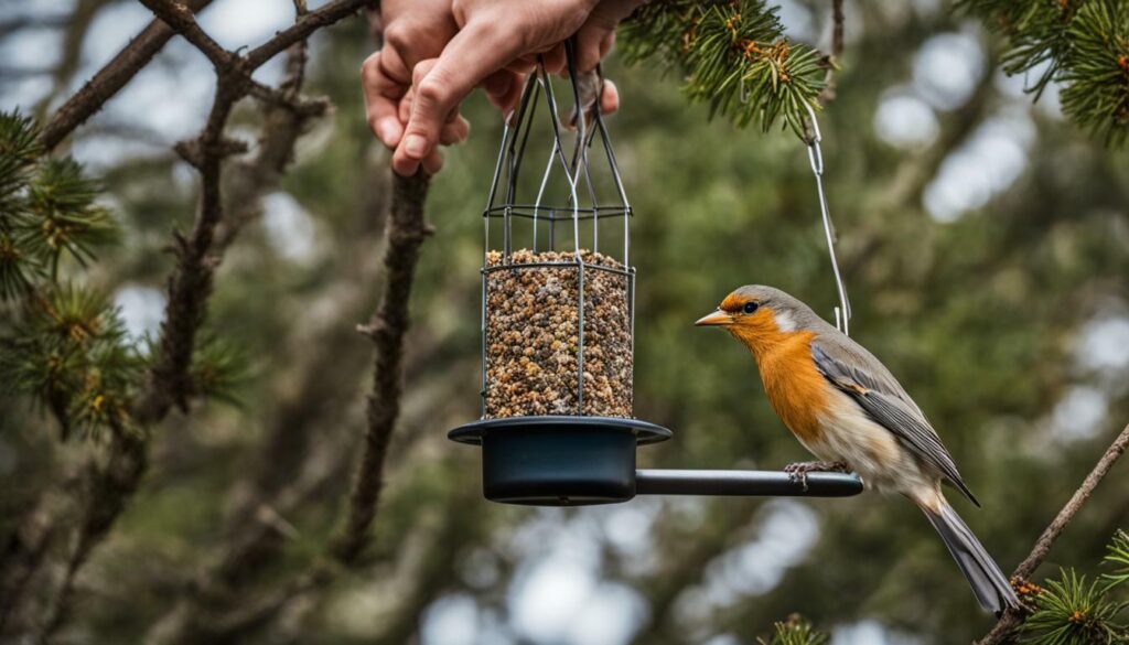 remove bird food sources