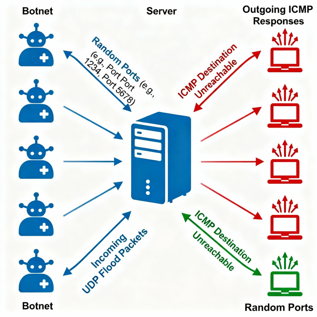 Firewall configuration to block UDP flood DDoS attacks — network protection guide