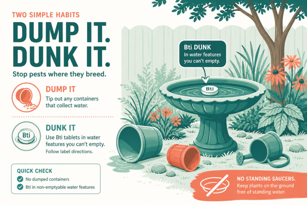 Illustration: How to Get Rid of Mosquitoes in the Yard